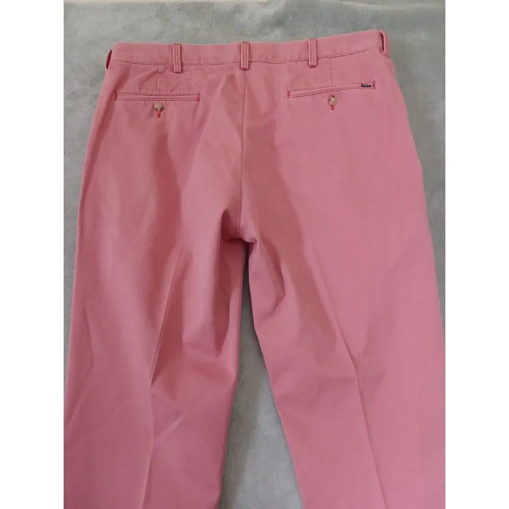 Polo Ralph Lauren Pants 38x32 Mens Chino Classic‎ Fit Straight Leg Salmon Pink